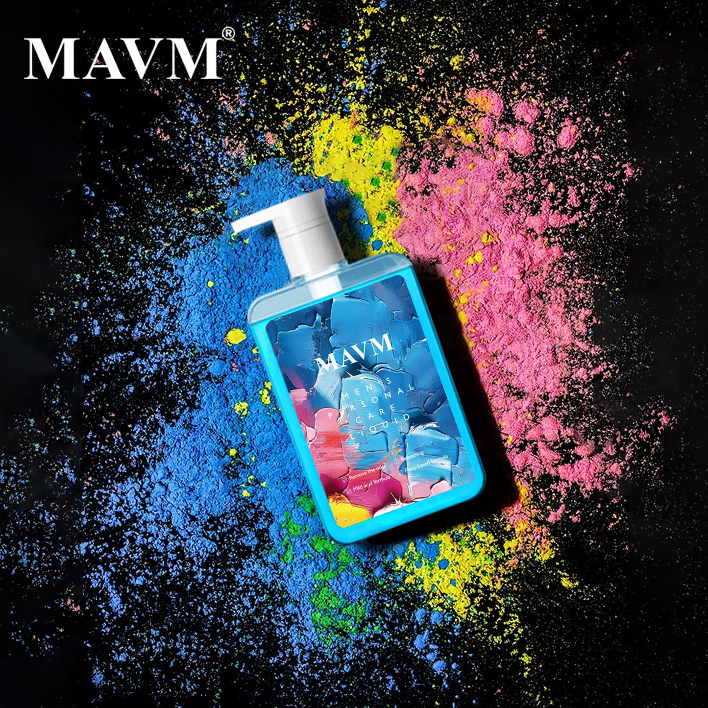 MAVM Men's Daily Intimate Care Gel, pH Balanced, Blue Fragrance, Plant Derived Ingredients