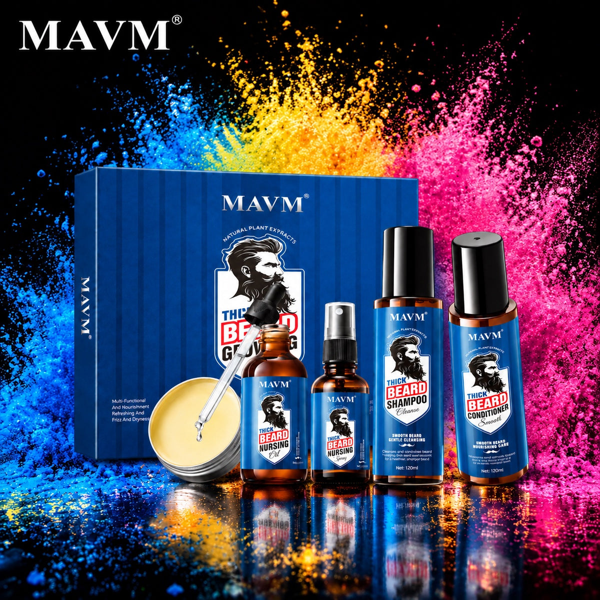 MAVM Organic Beard Nursing Oil - Nourishing & Hydrating Grooming Oil for Soft & Healthy Beards