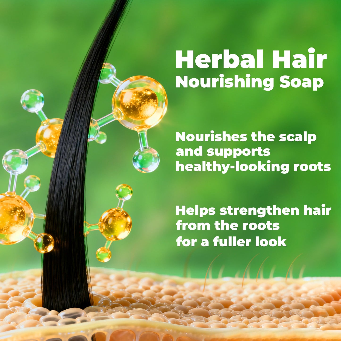 Herbal Shampoo Bar with Usma Herb, Thuja Leaf & Ginseng – Mild Solid Hair Cleanser for Daily Use