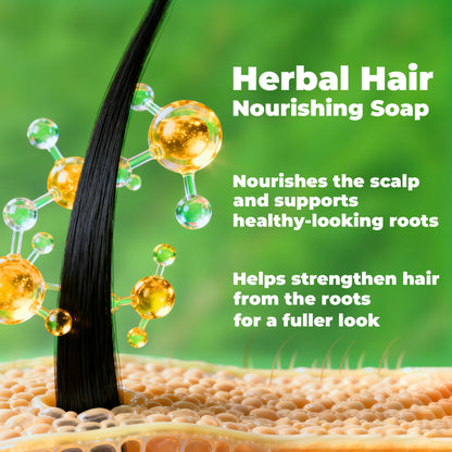 Herbal Shampoo Bar with Usma Herb, Thuja Leaf & Ginseng – Mild Solid Hair Cleanser for Daily Use