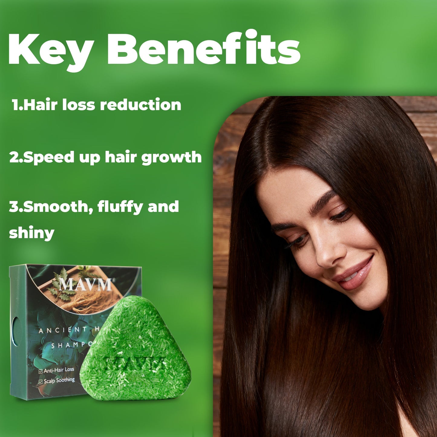 Herbal Shampoo Bar with Usma Herb, Thuja Leaf & Ginseng – Mild Solid Hair Cleanser for Daily Use