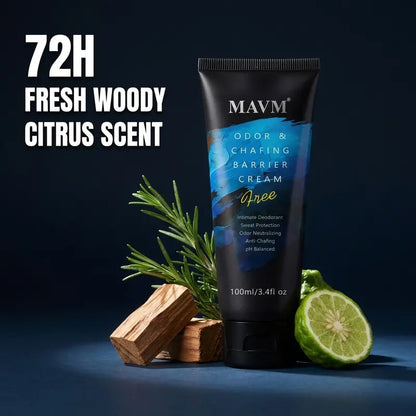 MAVM Men Antiperspirant Deodorant, SummerVibes,Aluminium Free Deodorant Cream, Fresh Woody Citrus Scent, Sweat Protection & Anti-Chafing