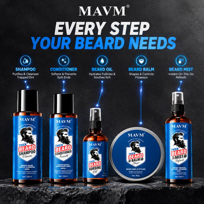 MAVM Organic Beard Nursing Oil - Nourishing & Hydrating Grooming Oil for Soft & Healthy Beards