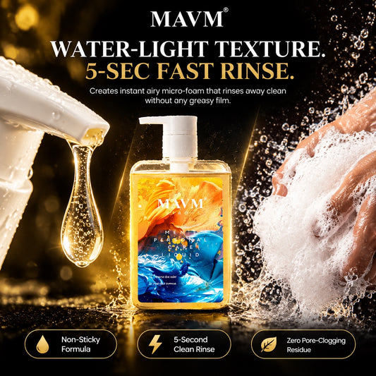 MAVM Men's Intimate Cleansing Gel, Plant Derived pH Balanced Formula, Gold Bar Scent for Daily Care