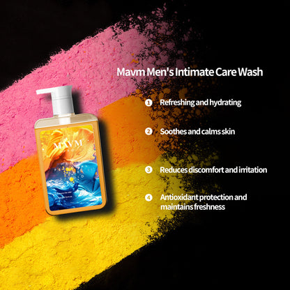 MAVM Men's Intimate Cleansing Gel, Plant Derived pH Balanced Formula, Gold Bar Scent for Daily Care